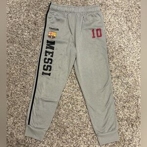 Lionel Messi Barcelona Gray Sweatpants/Joggers Size Large